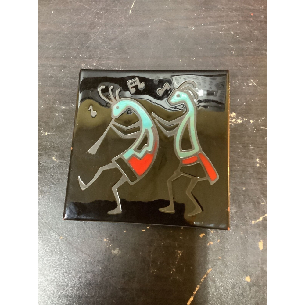 Southwestern Dancers & Misuc 4x 4 Made In Italy Ceramic Tile
